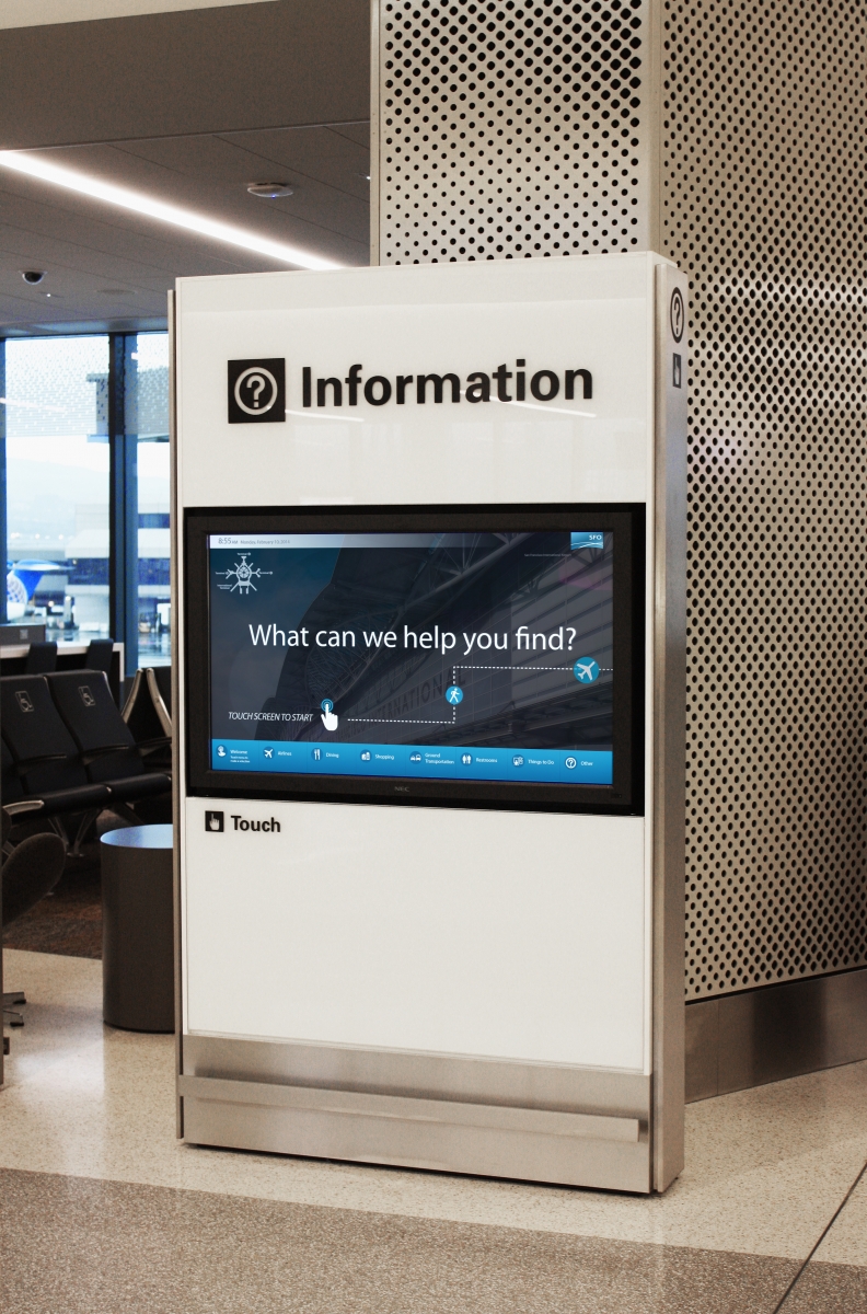 Interactive kiosk in transportation - SFO