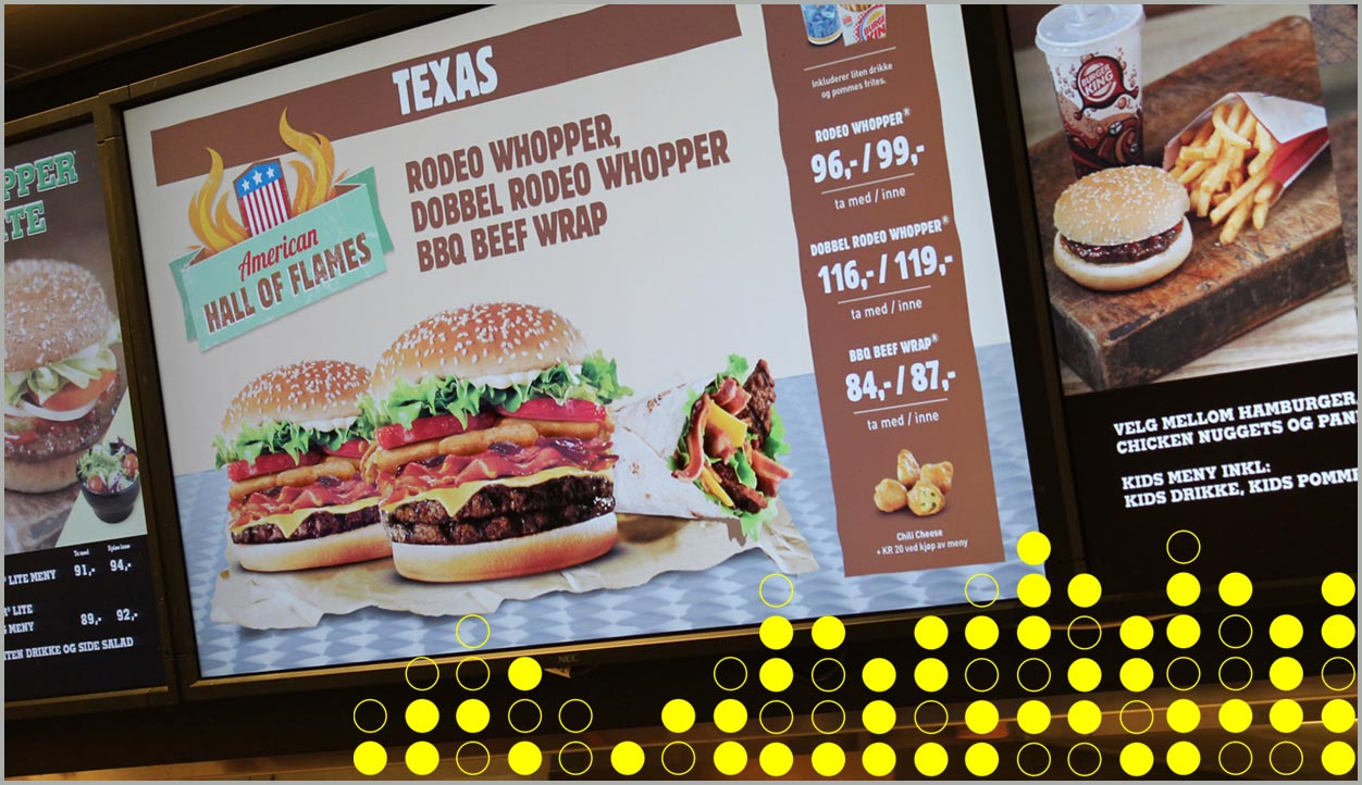 fast food digital menu board