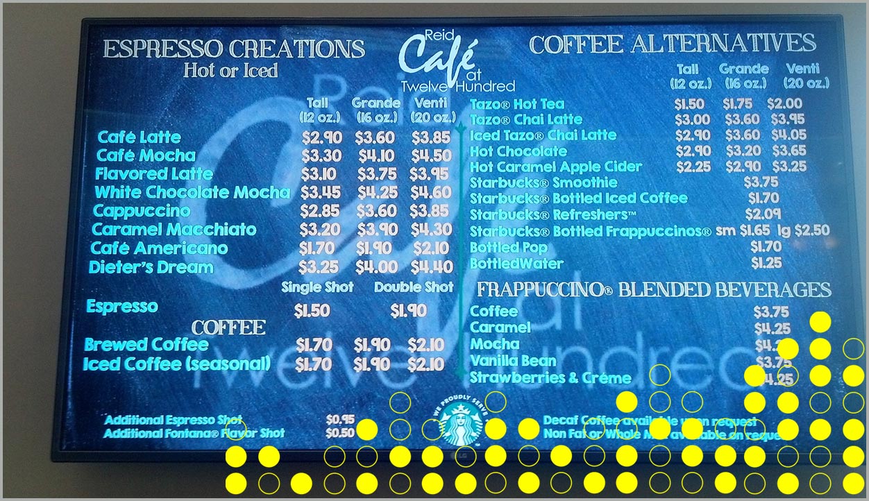 cafe digital menu board