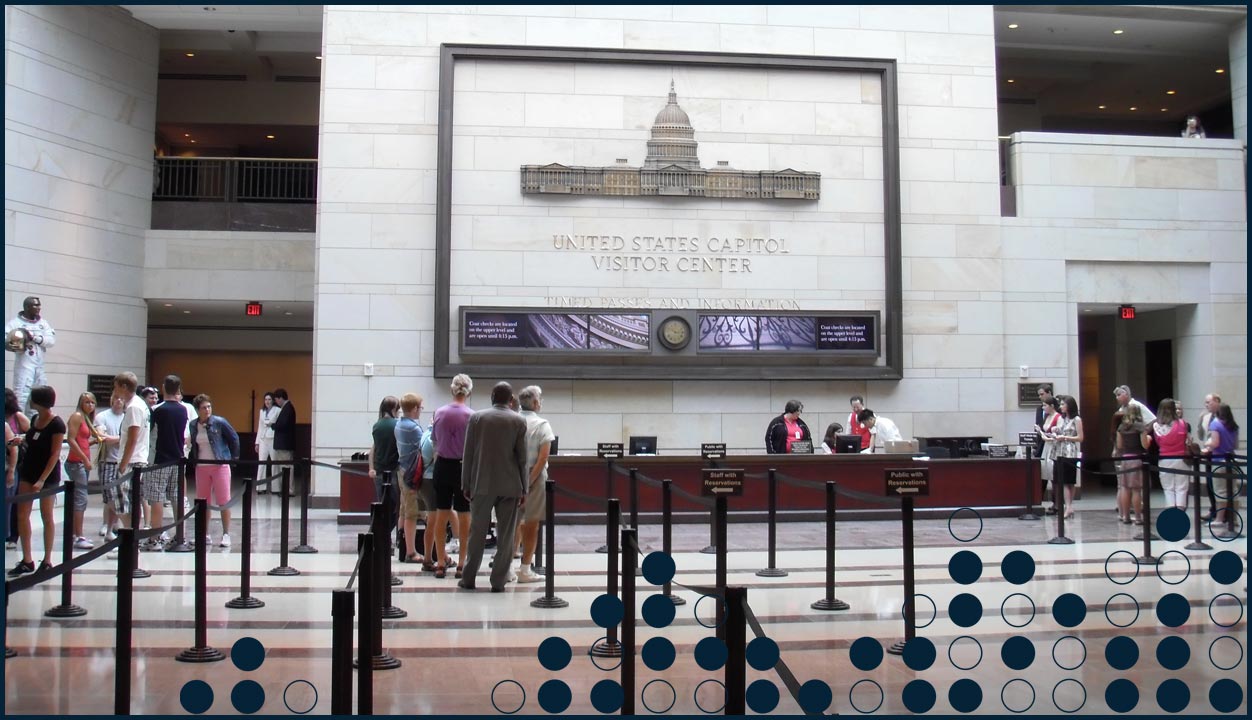 digital screens in government building