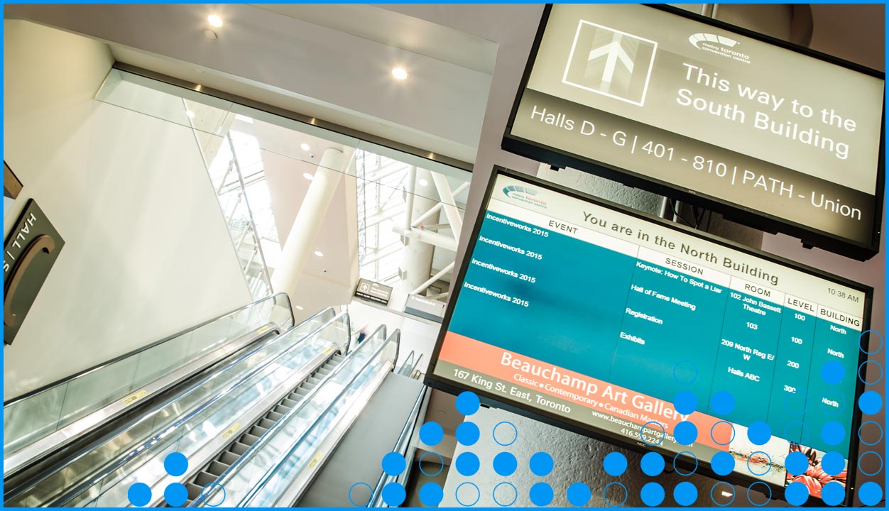 digital screens in convention centre