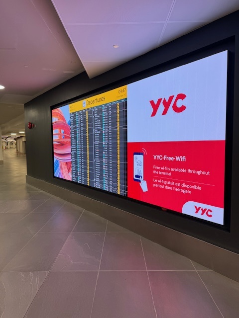YYC Calgary Airport - departures screen