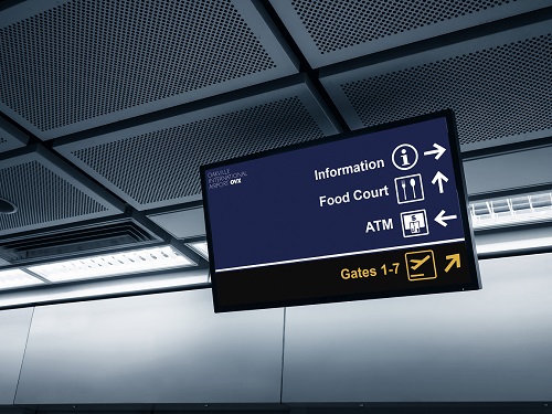 digital wayfinding screen example