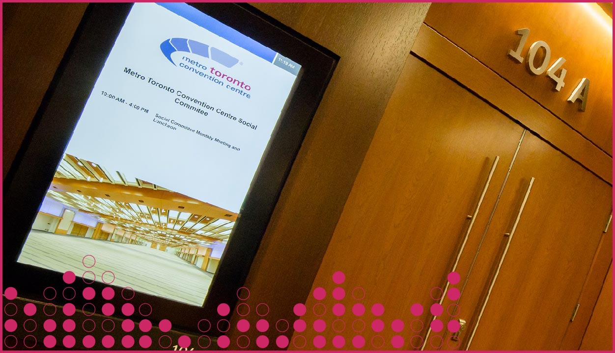 digital screens in convention centre