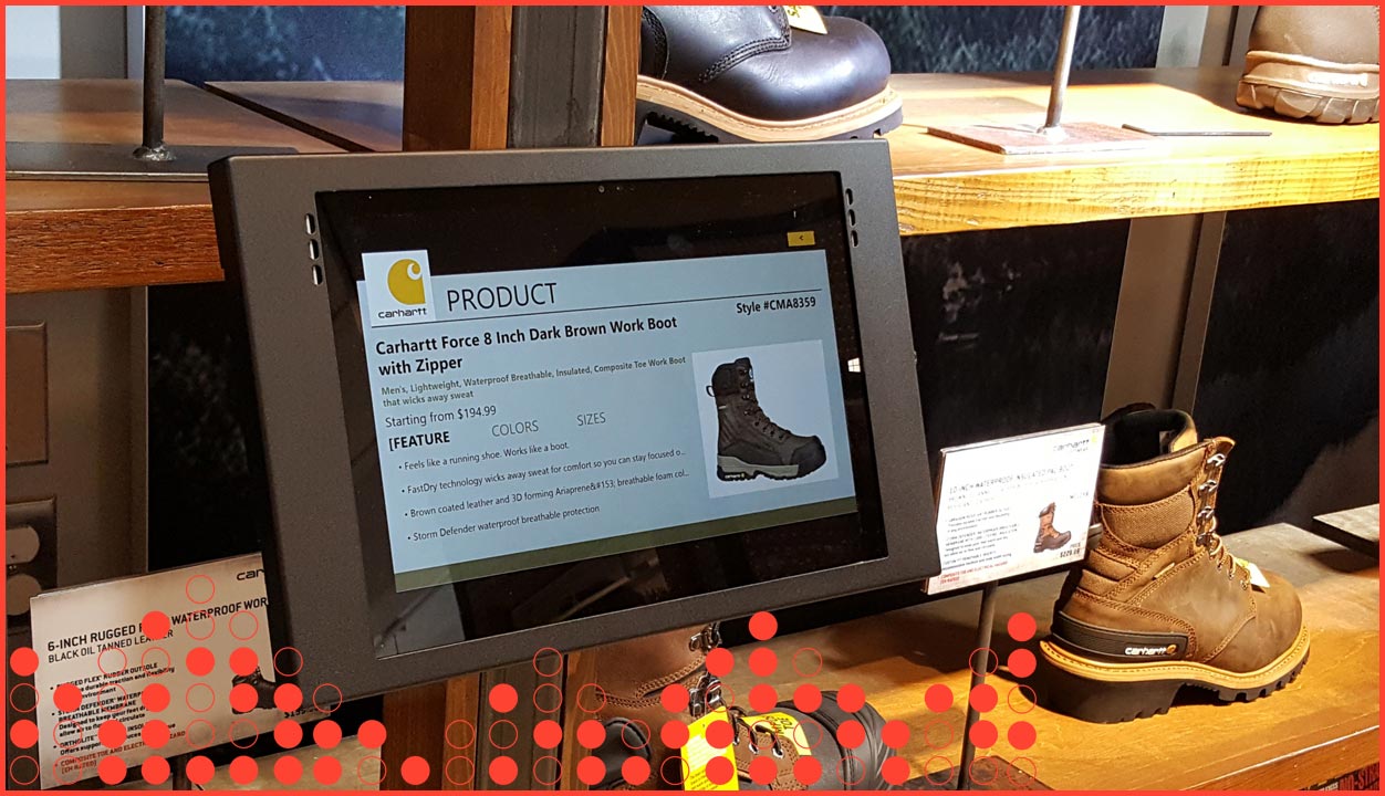 digital screens in retail store
