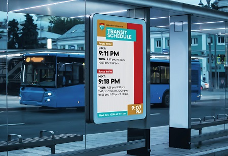 information on transit screen