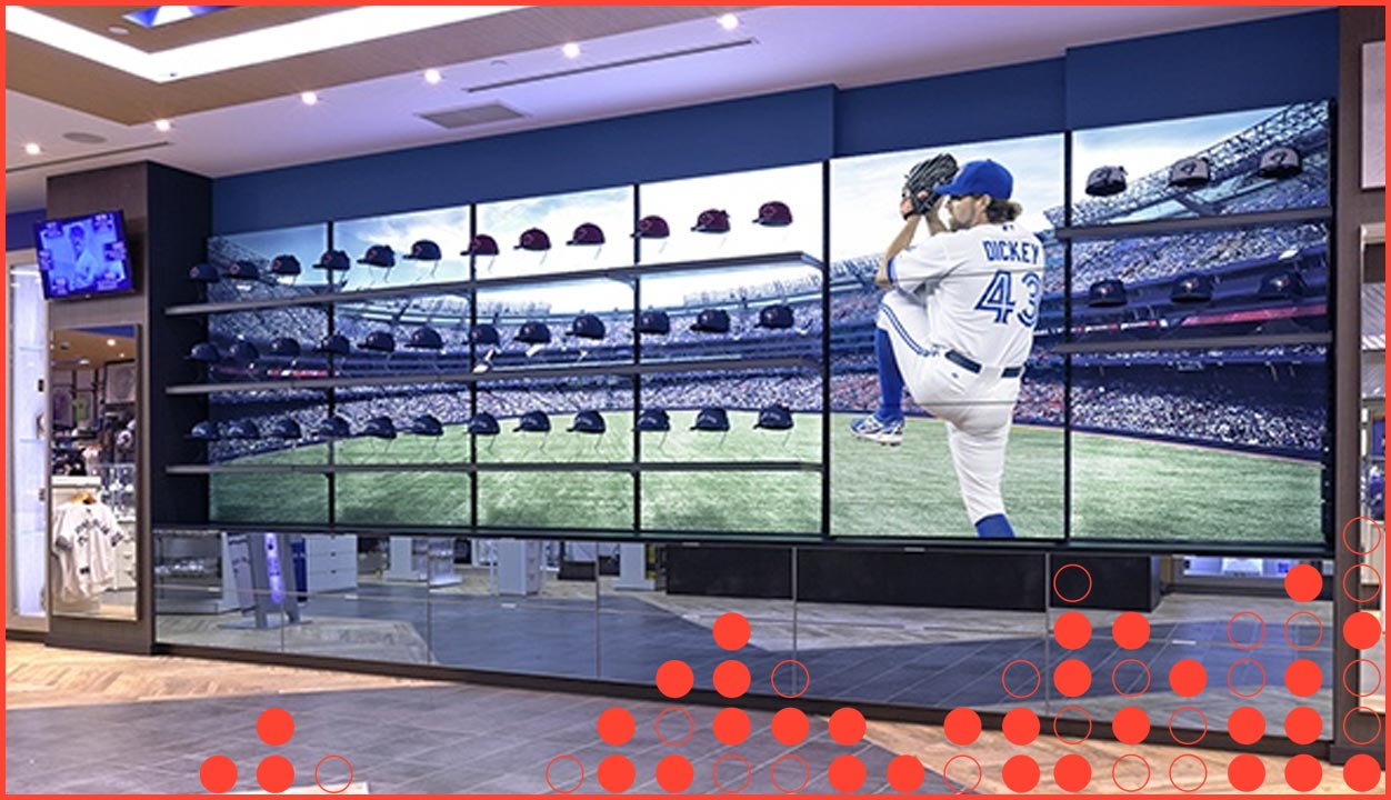 digital screens in retail store
