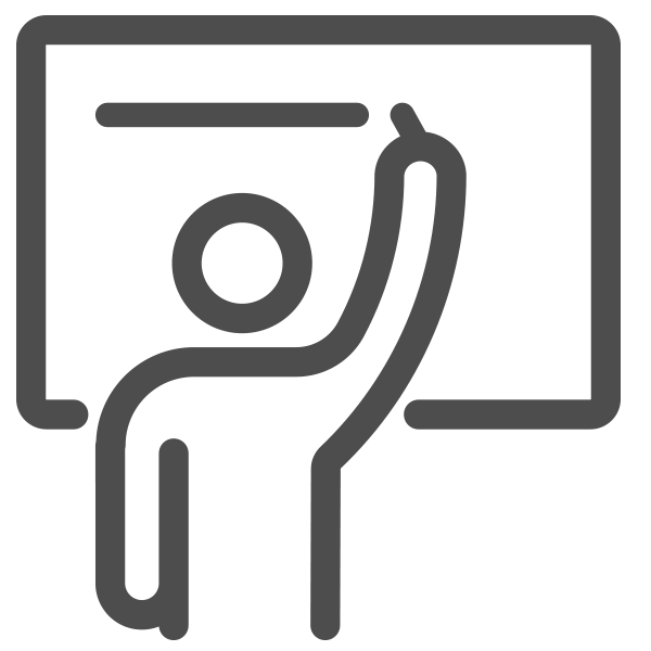 person pointing at real-time information