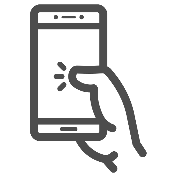 person touching mobile phone