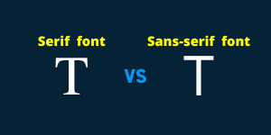 font design graphic - serif vs sans-serif