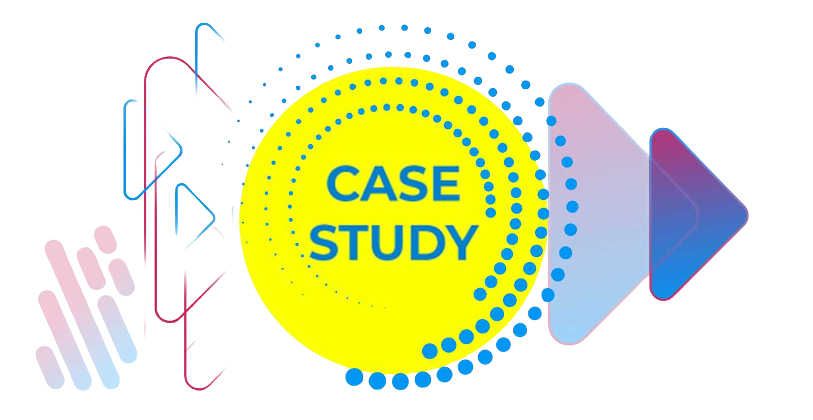 graphic announcing the Case study section of the website