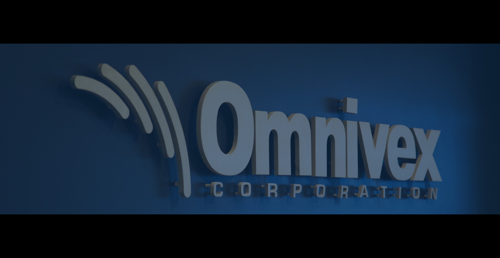 Omnivex logo on the reception area wall