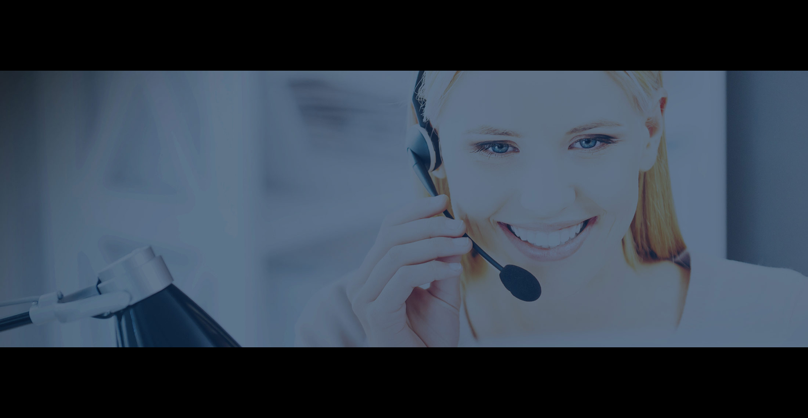 image of a call center attendant