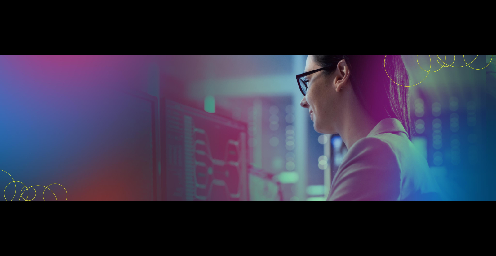 woman looking at computer screen