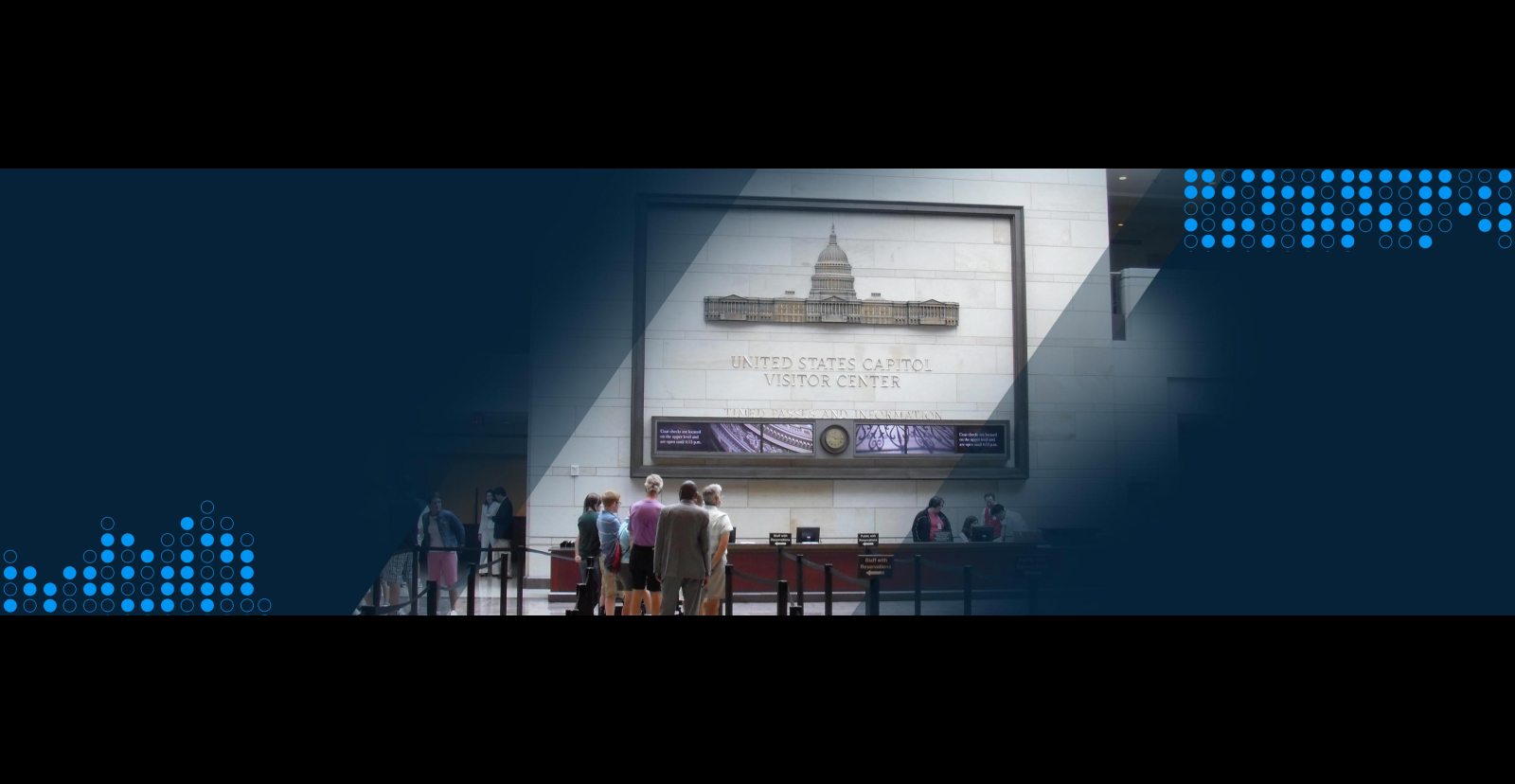 digital screens in government building