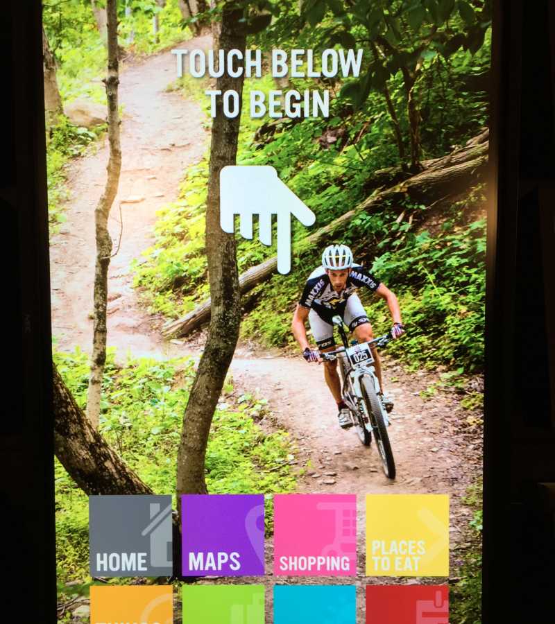 interactive touch screen in resort venue