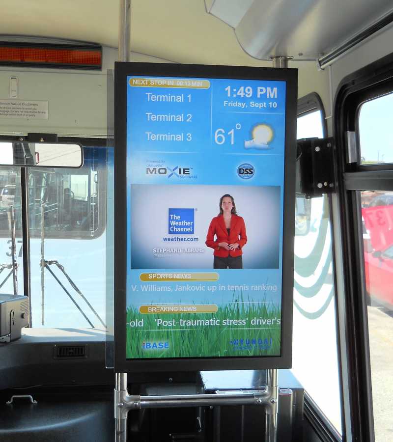 digital screen on bus