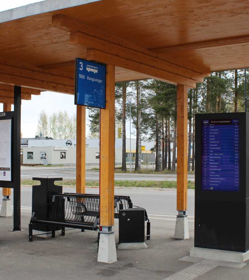 digital screen with real time transit information