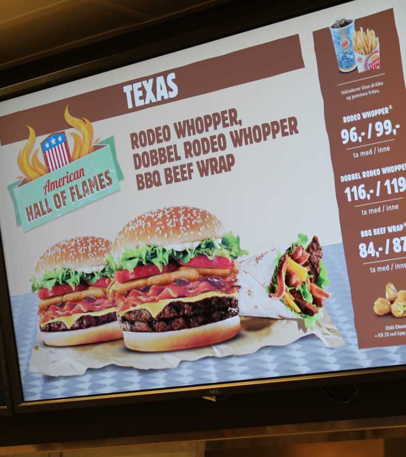 digital menu board screens