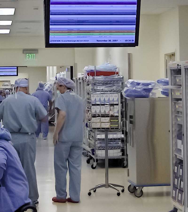 digital screen in healthcare facility